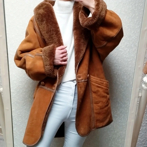 Manteau shearling coat fourré - manteau,